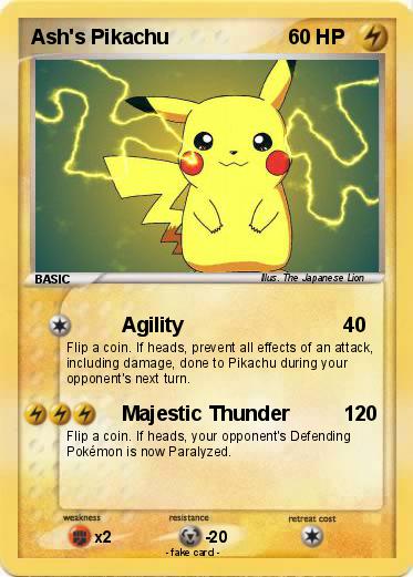 Pokemon Ash's Pikachu