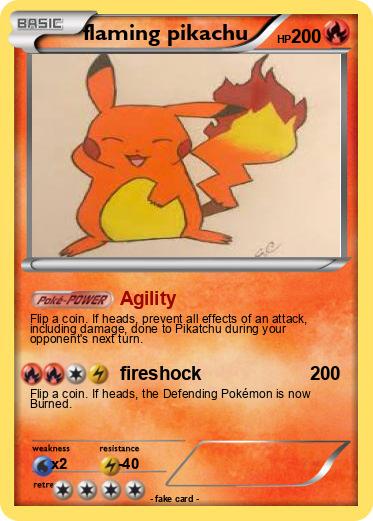 Pokemon flaming pikachu