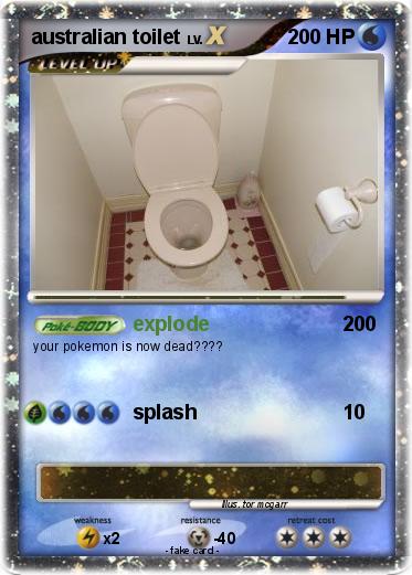 Pokemon australian toilet