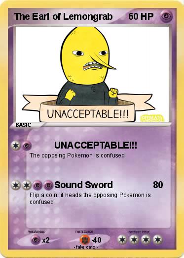 Pokemon The Earl of Lemongrab