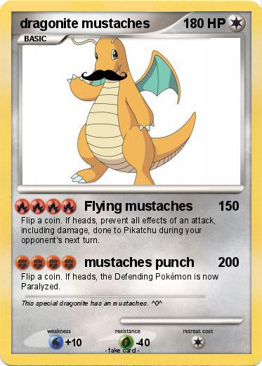 Pokemon dragonite mustaches