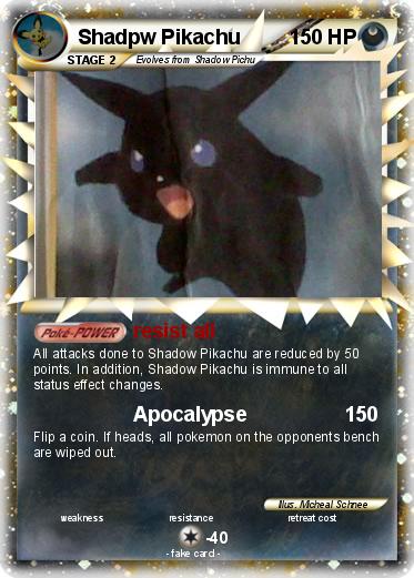 Pokemon Shadpw Pikachu