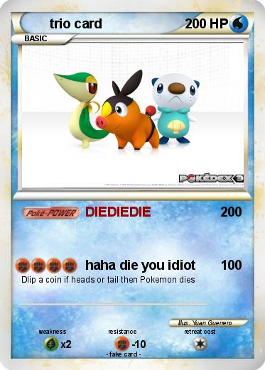 Pokemon trio card
