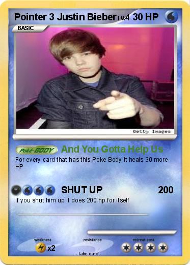 Pokemon Pointer 3 Justin Bieber