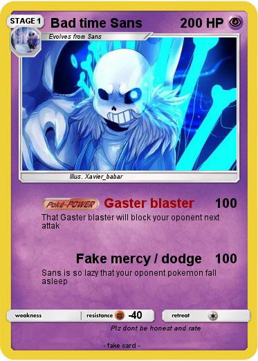 Pokemon Bad time Sans