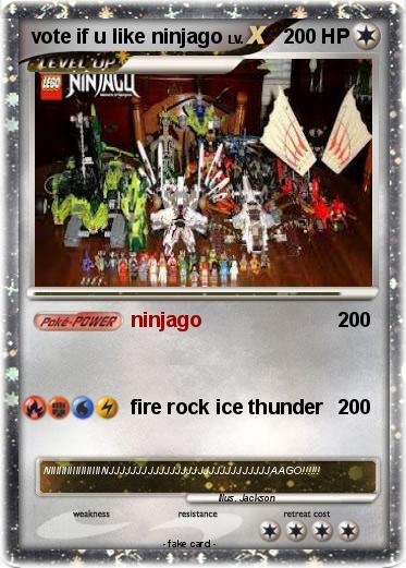 Pokemon vote if u like ninjago