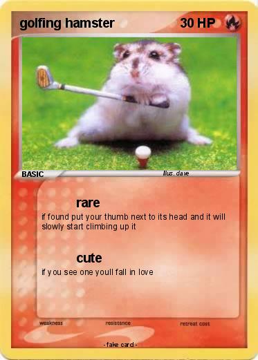 Pokemon golfing hamster