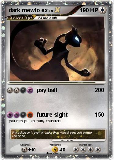 Pokemon dark mewto ex
