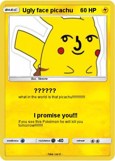 Pokemon Ugly face picachu