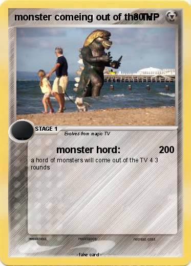 Pokemon monster comeing out of the TV