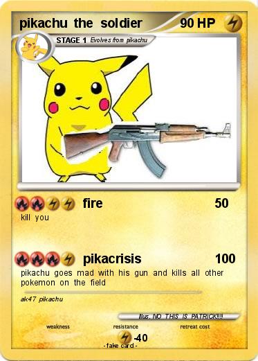 Pokemon pikachu  the  soldier