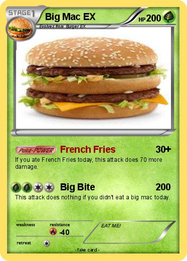 Pokemon Big Mac EX