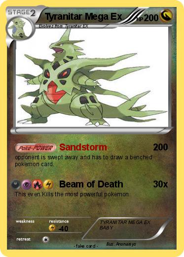 Pokemon Tyranitar Mega Ex
