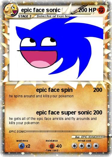 Pokemon epic face sonic