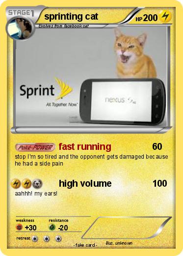 Pokemon sprinting cat