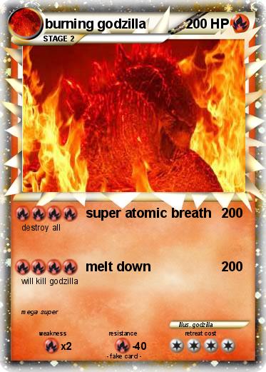 Pokemon burning godzilla