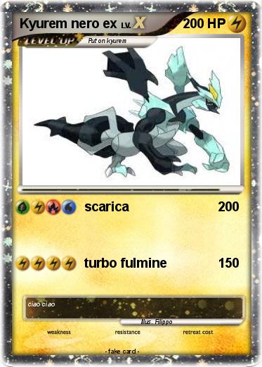 Pokemon Kyurem nero ex