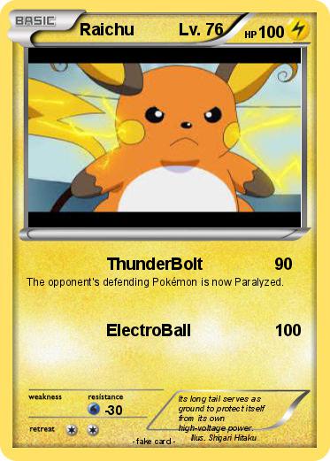 Pokemon Raichu          Lv. 76
