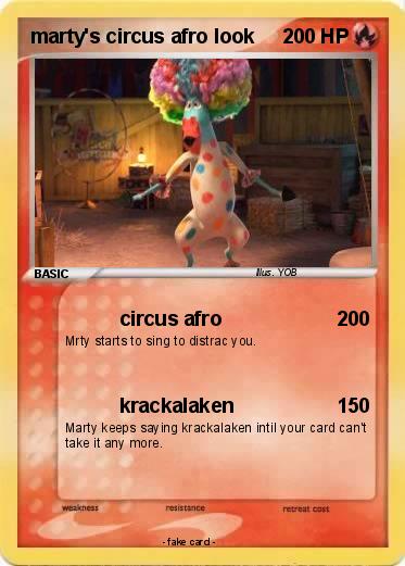 Pokemon marty's circus afro look