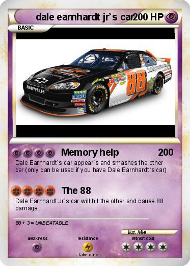 Pokemon dale earnhardt jr`s car