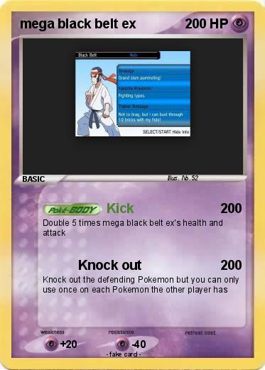 Pokemon mega black belt ex
