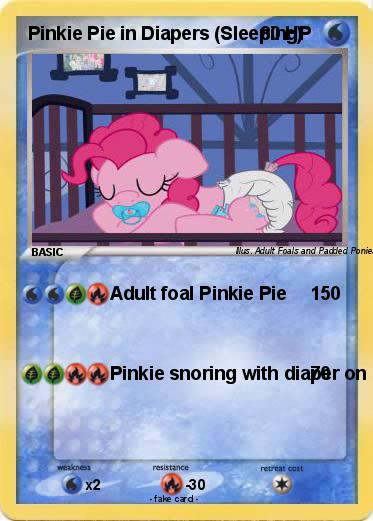 Pokemon Pinkie Pie in Diapers (Sleeping)