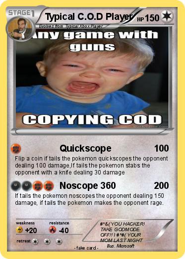 Pokemon Typical C.O.D Player