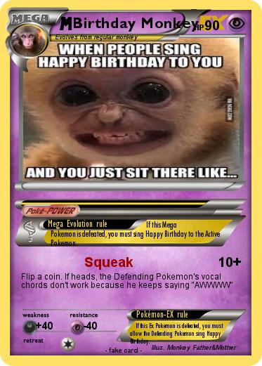 Pokemon Birthday Monkey