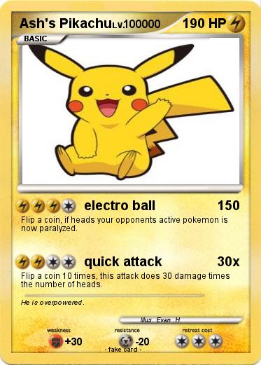 Pokemon Ash's Pikachu