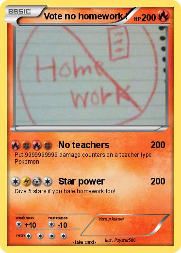 Pokemon Vote no homework !