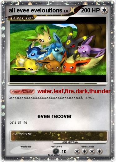 Pokemon all evee eveloutions