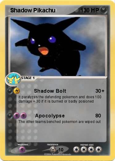 Pokemon  Shadow Pikachu