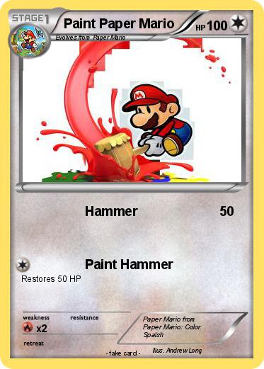 Pokemon Paint Paper Mario