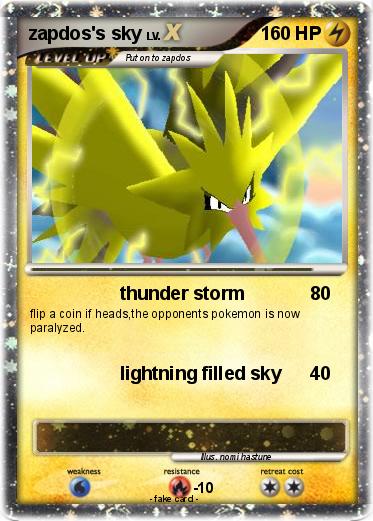 Pokemon zapdos's sky