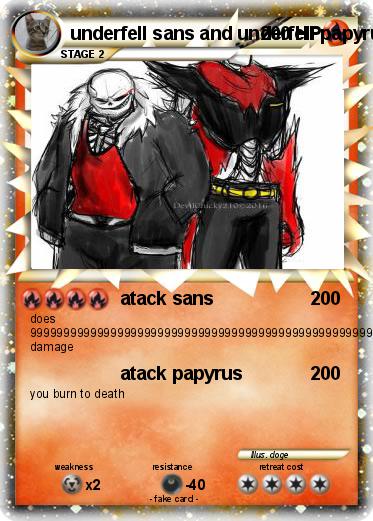 Pokemon underfell sans and underfell papyrus