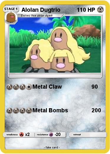 Pokemon Alolan Dugtrio