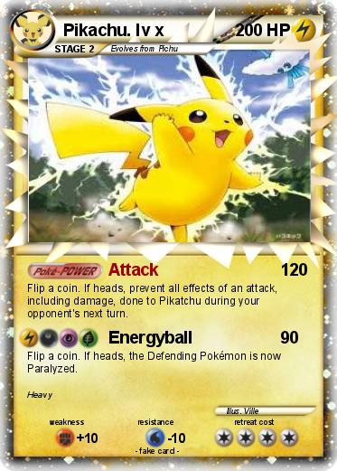 Pokemon Pikachu. lv x