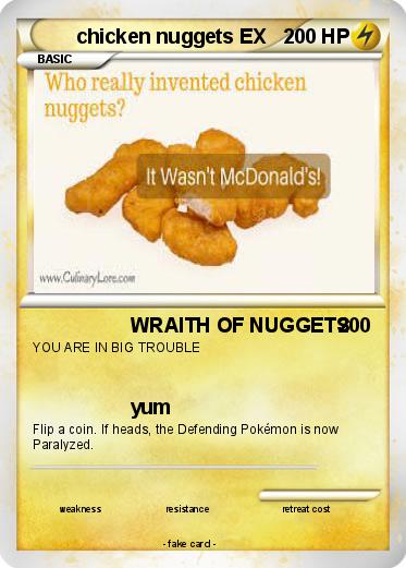Pokemon chicken nuggets EX