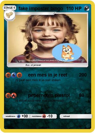 Pokemon fake imposter bingo