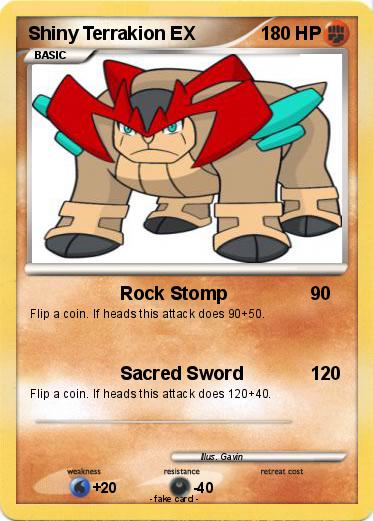 Pokemon Shiny Terrakion EX