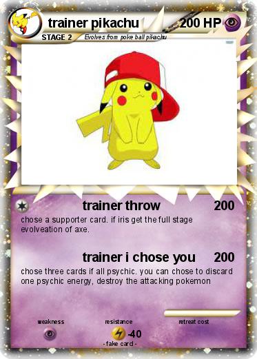 Pokemon trainer pikachu