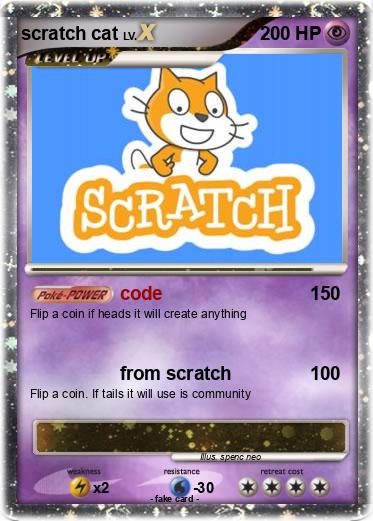 Pokemon scratch cat