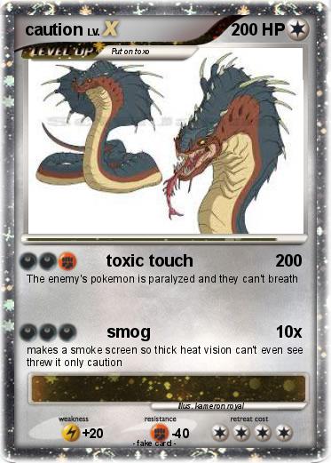 Pokemon caution