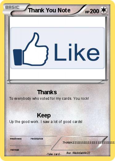 Pokemon Thank You Note