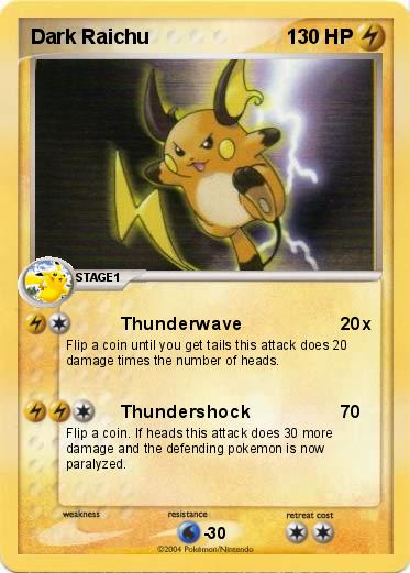 Pokemon Dark Raichu