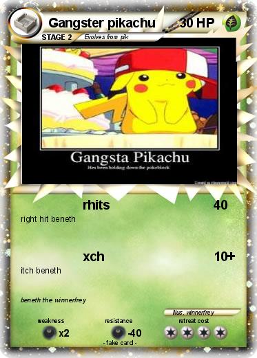 Pokemon Gangster pikachu