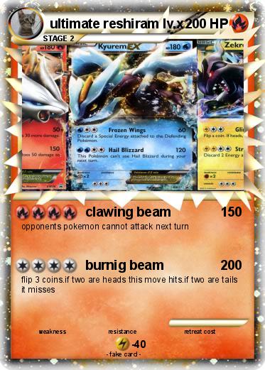 Pokemon ultimate reshiram lv.x