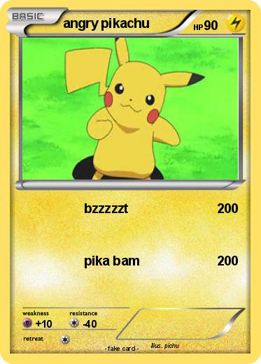 Pokemon angry pikachu