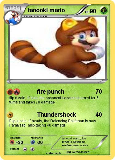 Pokemon tanooki mario