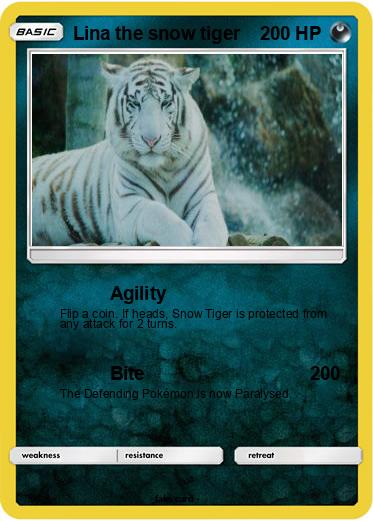 Pokemon Lina the snow tiger